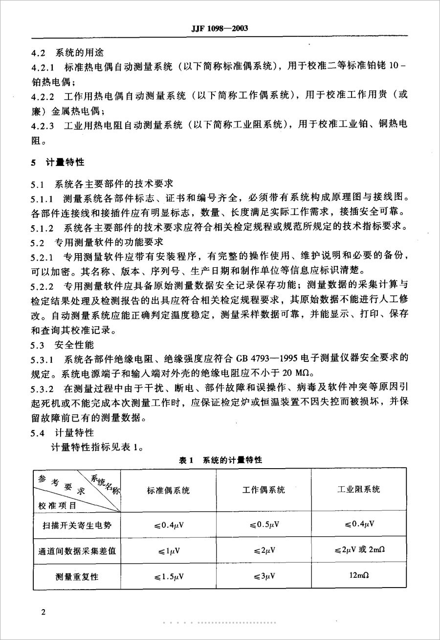 JJF1098-2003熱電偶、熱電阻自動(dòng)測量系統(tǒng)校準(zhǔn)規(guī)范